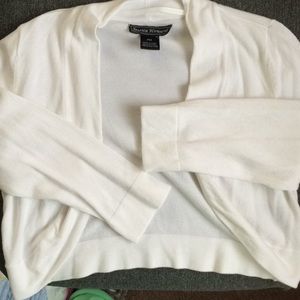 Jessica Howard White Shrug Sweater